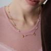 MERRYMOTIVE Sunset Crystal with Gold Chain Necklace