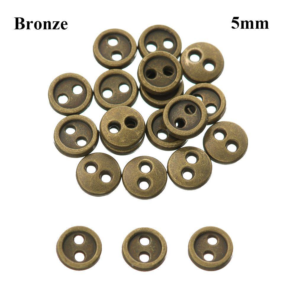 Two Holes Accessories Mini Metal Buttons Clothing Sewing Craft DIY Doll Clothes Dolls Strap Buckles