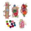Bird Shredding Toy Colorful Boredom Relief Parrot Foraging Chewing Toy with Bell for Lovebirds