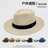 Spring and Summer Vacation Beach Hat Female British Top Hat Sun Protection Wide Brim Beach Male Panama Couple Straw Hat