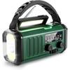 Multifunctional Portable Solar Radio Flashlight Hand Crank Emergency Power Generation USB Charging 10000mAh Battery