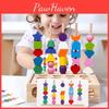 Children Wooden Learning Blocks With Shape Matching For Toddlers Toys Gifts