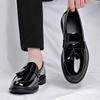 New Mirror Men's Shoes Business Casual British Fringed Leather Shoes Men's Invisible Heightening Shoes