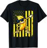 Graphic Banana Retro American Flag Dabbing Banana Lover T-Shirt