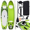 VidaXL Inflatable SUP Board Set Paddleboard Surfboard Paddleboard Repair Kit Outdoor Green 93387