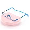 Fashion Folding Half-frame Magnetic Reading Glasses Men and Women Hanging Neck Magnetic Far-sighted Glasses Metal Reading Glasses +1 + 3