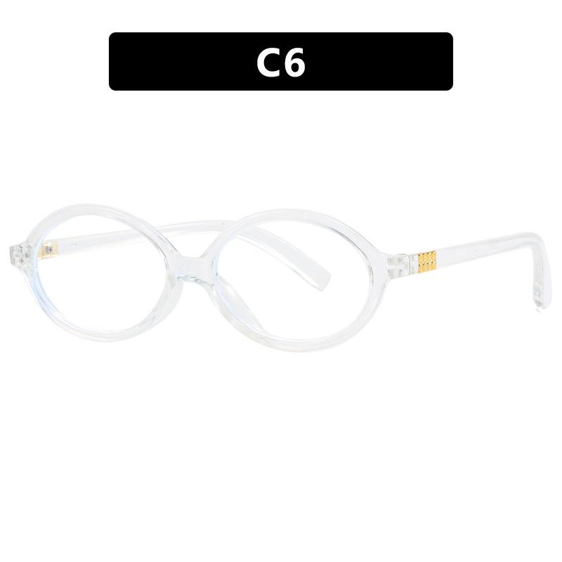 Nerd Glasses Frame Oval Small Frame Female Zhang Yuanying Same Plain Flat Glasses Anti-Blue Light Glasses Frame Tide