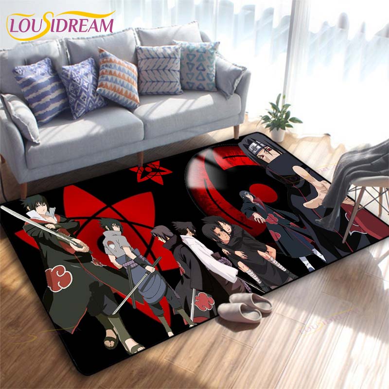Anime Naruto 3D Printing Rug for Kitchen Doormat Bedroom Carpets for Living Room Laundry Bathroom Non-slip Floor Mat
