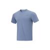 Fitness Series Solid Color Round Neck Quick-Dry Short Sleeve T-Shirt Men Tops Dust-Blue ATSU473-5