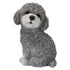 Ubia Toy Poodle Looking Back (Small, Gray) 10 X 8 X 14 Cm, Doll Figurine, Animal Ornament, Garden Decoration, Realistic, Cute Dog, H24092-2