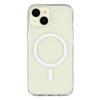For iPhone 13 Mini Magnetic Case 1.5mm Thickness TPU+PC Clear Phone Back Cover