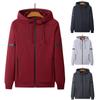 New Spring Autumn Cotton Men's Jacket Zipper Cardigan Sports Hooded Top Fashion Knitted Jacket L-8XL