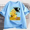 Vincent Van Gogh Cat T-shirt Women Sunflowers Print Tshirt Funny Cute Cat Kitten T Shirt Cotton Short Sleeve Clothes