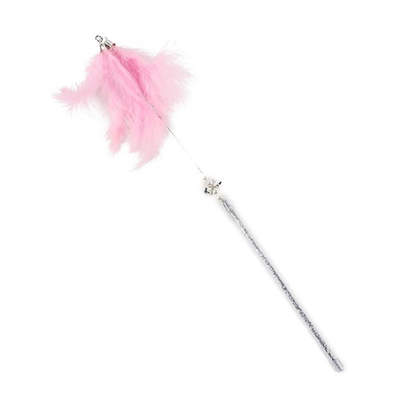 Hot Sale Cat Toy New Fairy Tickling Cat Wand Hairball Feather Bell Cute Cat Exclusive Hand-held Tickling Cat Wand