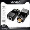 VAORLO 4K HDMI Extender HDMI Extension Up To 30m Over Extension 30m Over CAT5e / CAT6 UTP Ethernet Cable RJ45 Ports LAN Network for PC