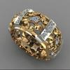 New Ethnic Strength Ring Fashion Gold Color Hollow Band Geometric Cubic Zircon Stone Selling Engagement Ring