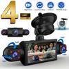 Car Dash Cam 4 Channel Video Recorder Black Box Driving Camera FHD 1080P Front Left Right Rear Night Vision Loop Recording Car Assecories