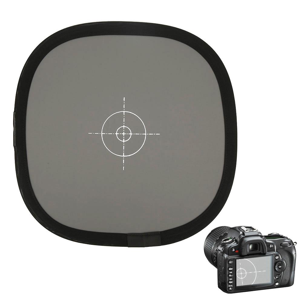 30cm Portable 18percent  Gray White Balancing Card Double Sides Focusing Board Reflector Plate for Digital SLR Camera
