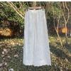 New Home Art Casual Pants Lace Embroidered Wide-leg Pants Loose Nine-point Lace Pants for Women