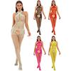 Womens Fishnet Bodystocking Halter Neck Skinny Jumpsuit Sexy Lingerie Sleepwear