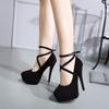 Fashion 2024Sexy Classic High Heels Women's Sandals Summer Shoes Ladies Strappy Pumps Platform Heels Woman Ankle Strap Shoes