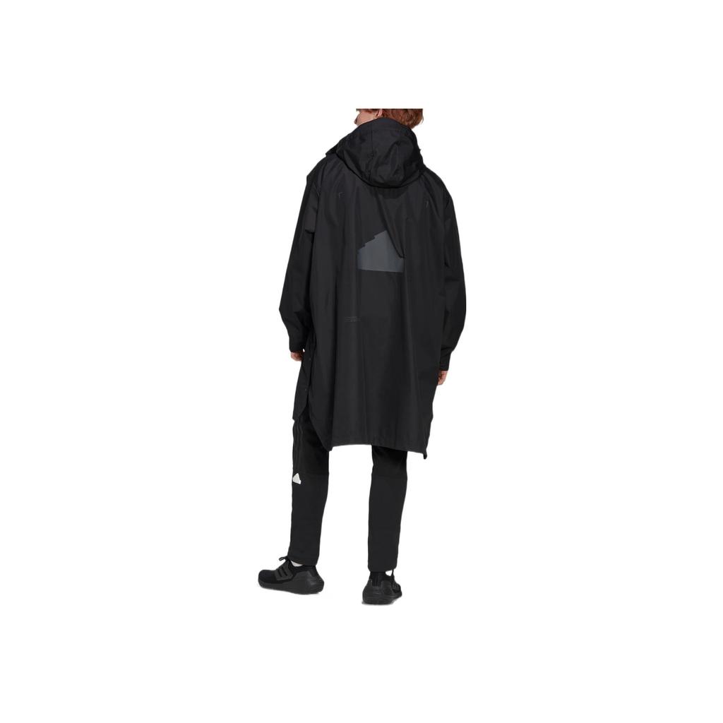 Adidas Logo Solid Hooded Jacket Men Outerwear Black HG2075