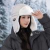 Korean Versatile Colorful Leather Lei Feng Hat Autumn and Winter Thick Plush Cold Proof Ear Protection Hat Outdoor Warm Hat New