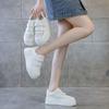 The First Layer of Cowhide Little White Shoes Women's Thick Soles Increase In Height Spring New Small Velcro Lightweight Muffin Shoes