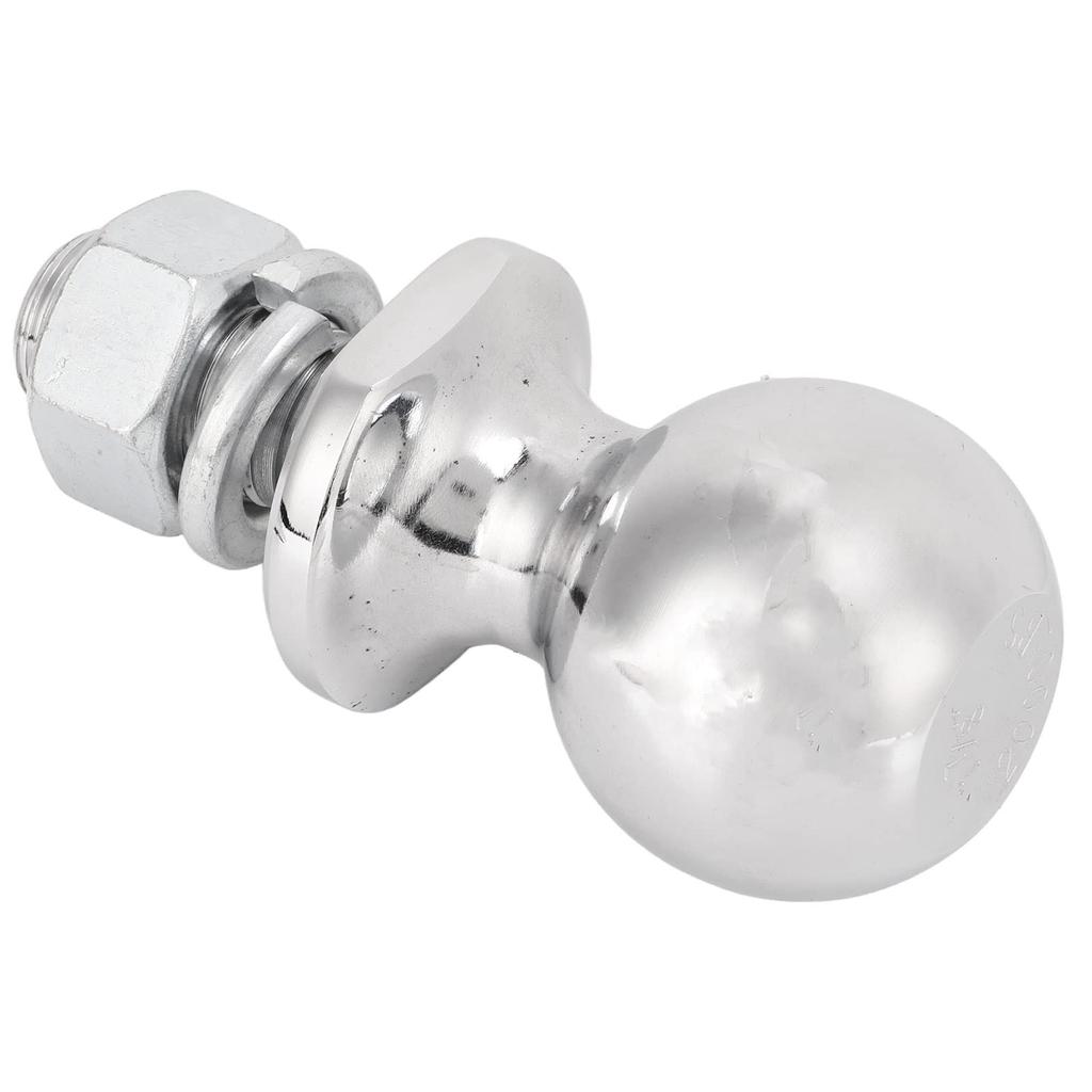 Steel + Chrome Hitch Ball, Hitch Ball Kit 1-7/8" Diameter Chrome Hex Nut Hitch