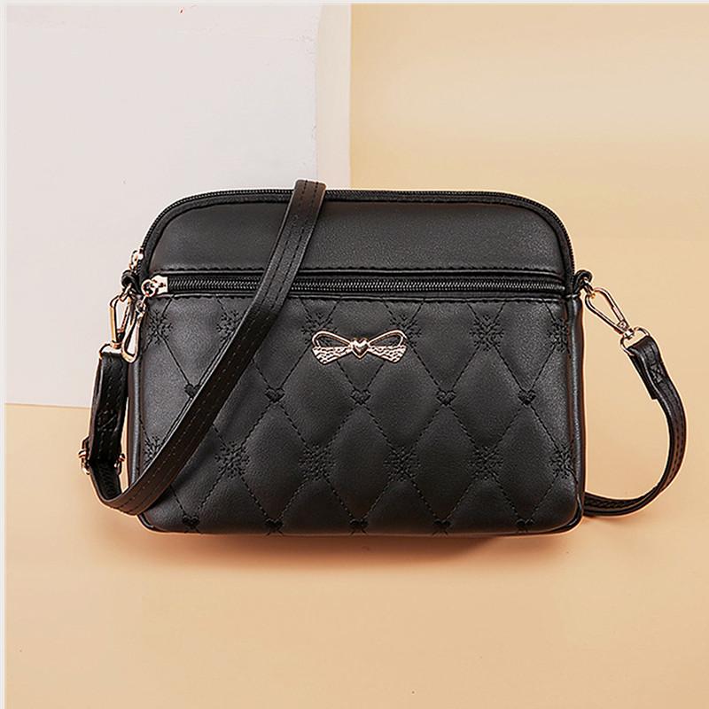 Yogodlns New Arrival Shoulder Bags for Women Embroidery Heart Crossbody Purse Female Leather Handbag