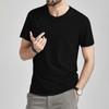 Men's Casual T Shrits Black Short Sleeve Cotton T-Shirt for Summer