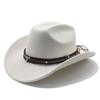 Horn Men'S And Women'S Knight Hat Felt One-Word Hat Top Hump Adjustable Western Cowboy Hat