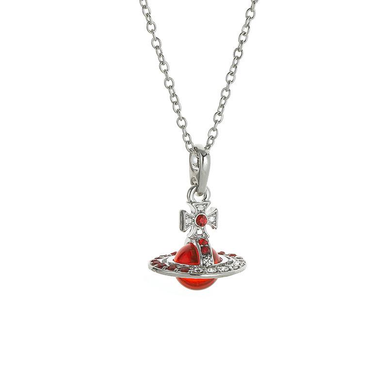 Комплект колье и серег «Императрица Цыси Сатурн Градиентный Бриллиант Сфера» для женщин