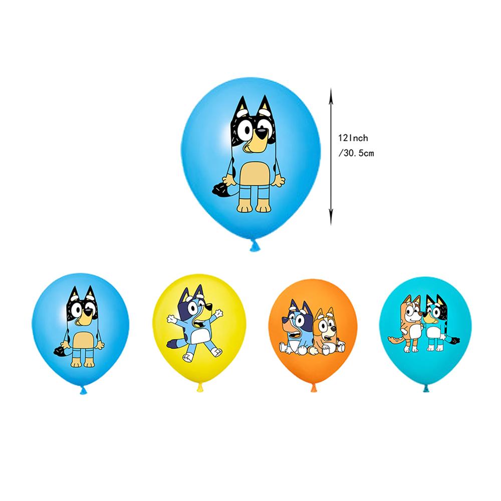 30pcs Bluey Blue Dog Party Supplies Include a Banner, Cake Toppers, Balloons