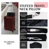 Travel Neck Pillow With Fillable Clothing U-Shaped Pillowcase Extra Storage Bag Velvet Neck Pillow Cover For Airplane Travel