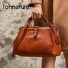 Retro Natural Soft Cow Leather Women Bag Handmade Large Capacity Handbag Casual Shoulder Bags