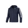 Classic Three-Stripe Logo Print Zip Hoodie Jacket Fall/Winter 2022 Men Outerwear Navy HM2721
