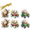 6Pcs Santa Acrylic Cartoon Pendant Snowman Christmas Tree Hanging Ornament  Home