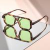 Retro Double-Beam Square-Framed Sunglasses For Travel Parties Daily Wear And Photography Decoration