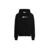 Embroidered Spray Helvetica Skate Hoodie Black/White Men Streetwear OMBB085F22FLE0021001