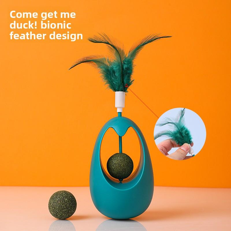 Feather Unbreakable Doll, Cat Heart Treasure, Scratch-resistant Pear-shaped Pendulum, Catnip Ball, Cat Boredom Toy