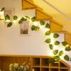2M-10M Flower Green Leaf String Lights Artificial Ivy Vine Fairy Light Wedding Party Decoration Christmas Home Room Wall Plant