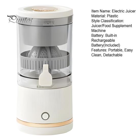 Electric Juicer USB Rechargeable Portable Easy Clean Orange Lime Citrus Grapefruit Lemon Squeezer Fruit Juicing Machine Kitchen Gadgets