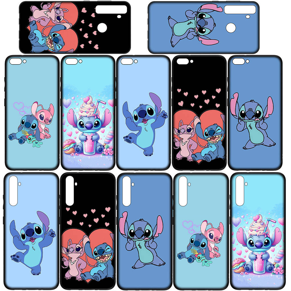 Cover for iPhone 15 14 Xiaomi Redmi Note 13 12 11 Pro Max X 8 7 9 XR Samsung Galaxy S24 S23 A05 OPPO A15 Huawei Lilo Anime Blue Stitch Pink Phone Case