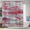 Занавеска для душа с мраморным узором розовая красная белая цветная акварельная печать ткань украшение для ванной комнаты размер 180смx240см