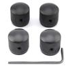 Musiclily Dome Knob Horizontal Screw Type Metric Standard for Electric Black of Guitar/Bass, (Pack 4)