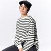 LighT SweaT Border Oversized T  Long Sleeve 