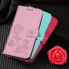 Rose Leather Wallet Book Case for Xiaomi Redmi 4X 5A 6A 7A 8A 9A/iPhone 11 12/Huawei Honor 8C 8X 8A 8S