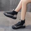 TUINANLE Women High Tops Shoes Spring Zipper Casual Anti Slip Flat Sneakers Girl's Ankle Boots