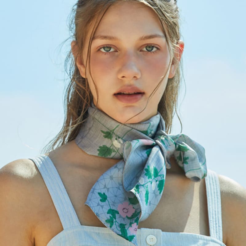 ANA MAISON Calm Place Long Petit Silk Scarf [PML-1430]